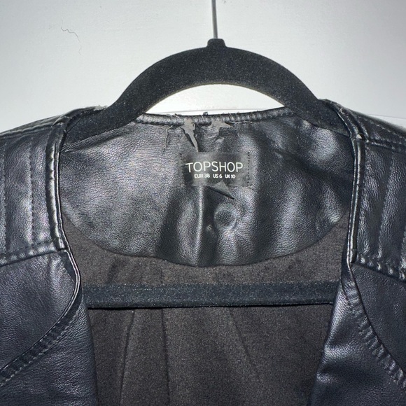 Topshop Moto Faux Leather Jacket - Picture 4 of 7